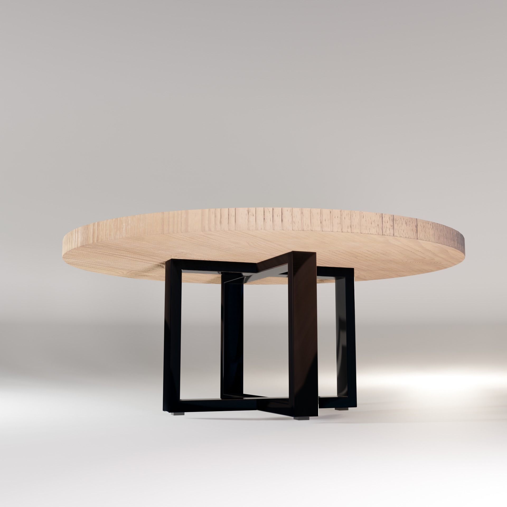 round dining table PBR low-poly Low-poly 3D model_1