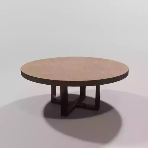 round dining table PBR low-poly