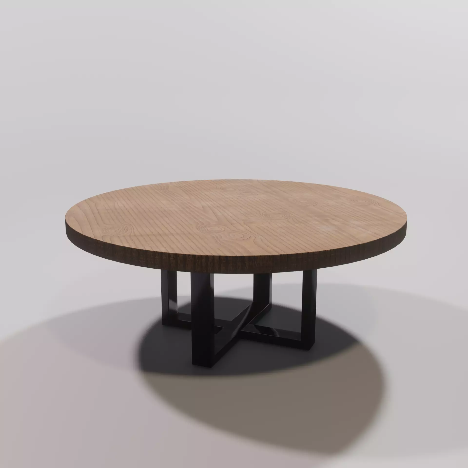 round dining table PBR low-poly Low-poly 3D model_0