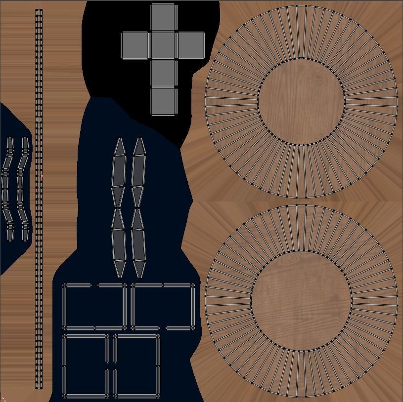 round dining table PBR low-poly Low-poly 3D model_4