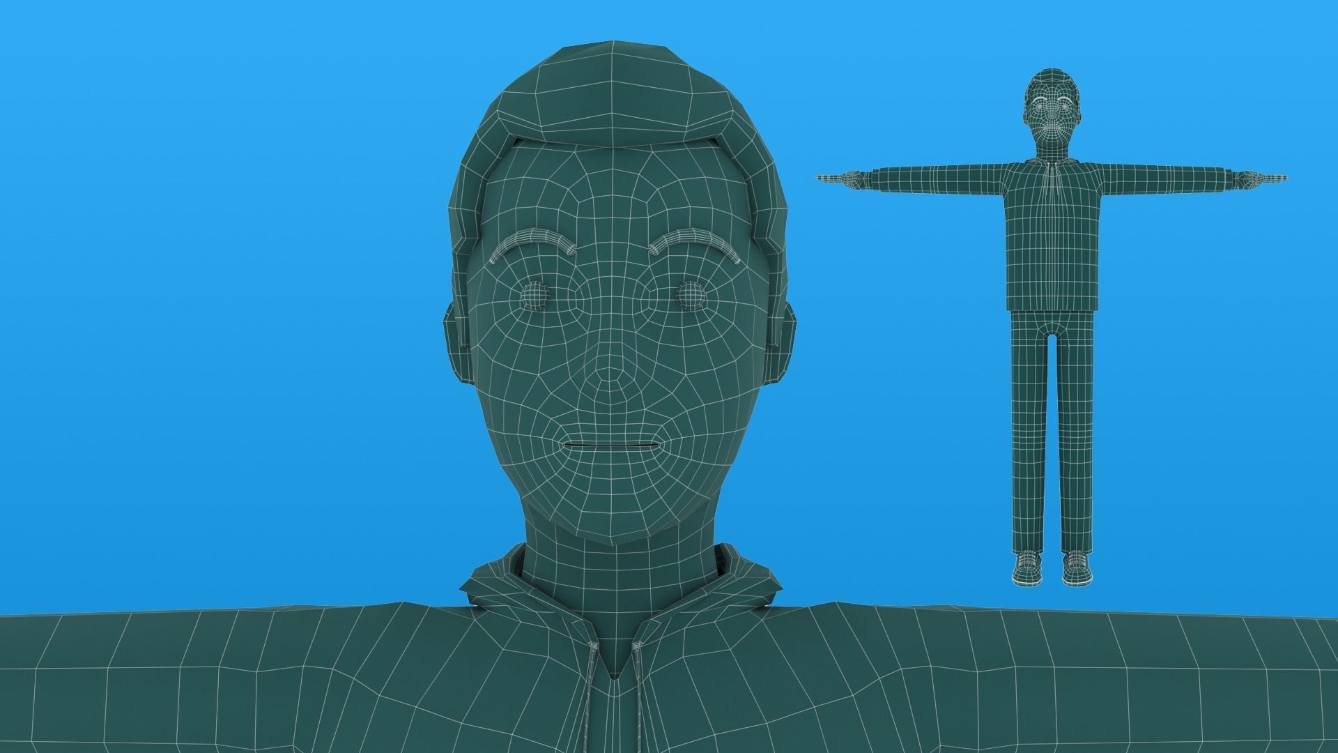 Brian 3D illustration UI Character Low-poly 3D model Low-poly 3D model_7