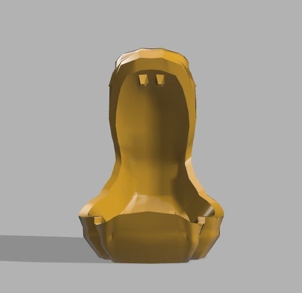 big mouth hippo storage container 3D print model_2