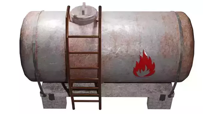  Oil Tanker  Game Ready - Low Poly PBR 3D Model