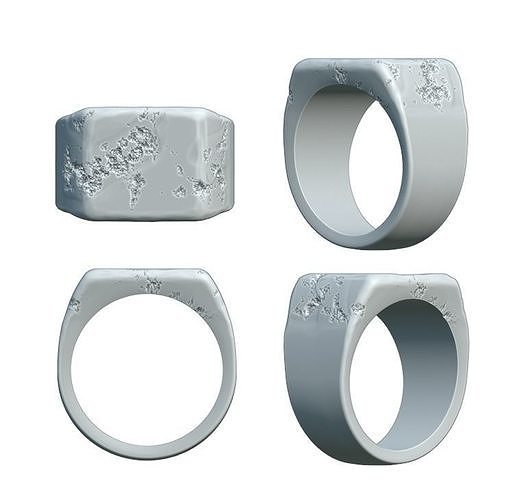 Damage wide signet 3D print model