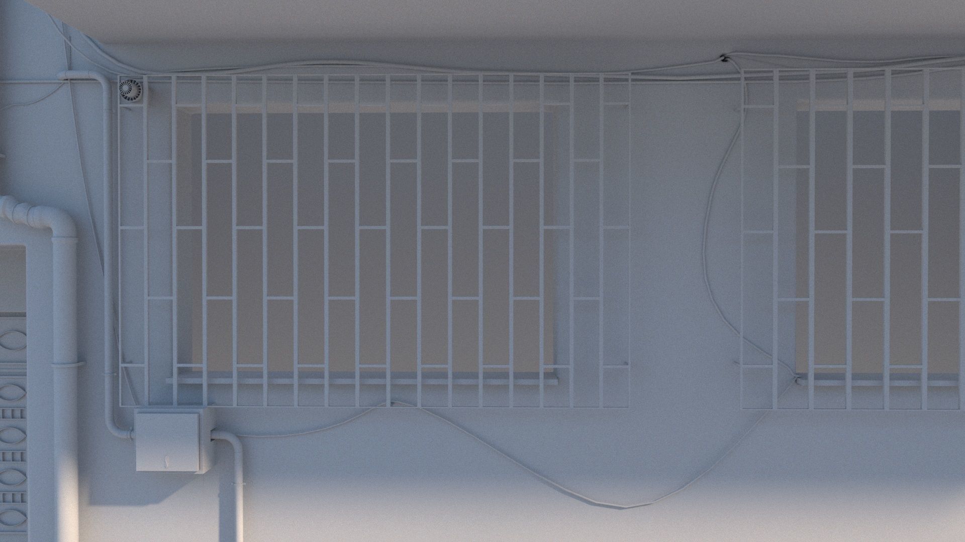 Neighborhood 3d Model street with buildings 3D model_9