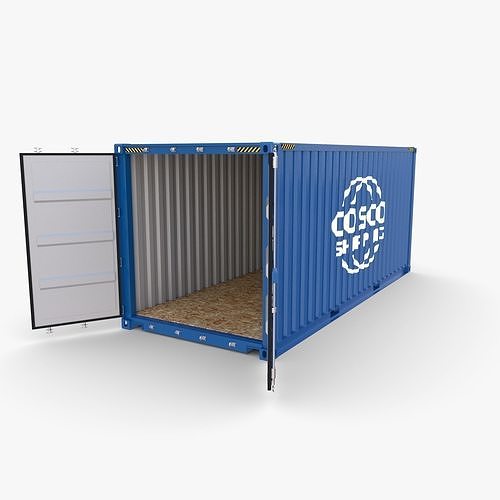 20ft Shipping Container Cosco Shipping v1 3D model