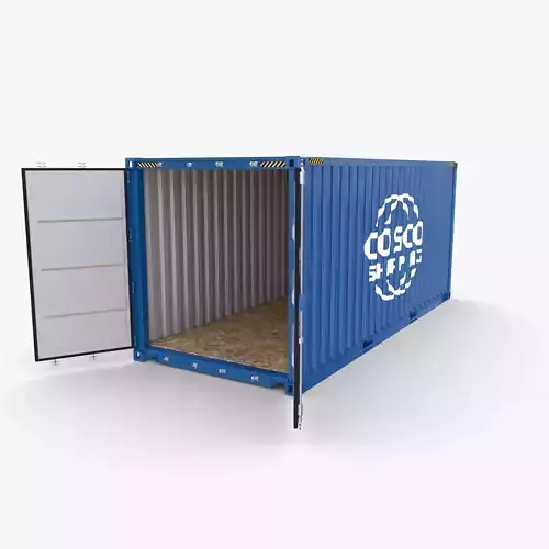 20ft Shipping Container Cosco Shipping v1 3D model