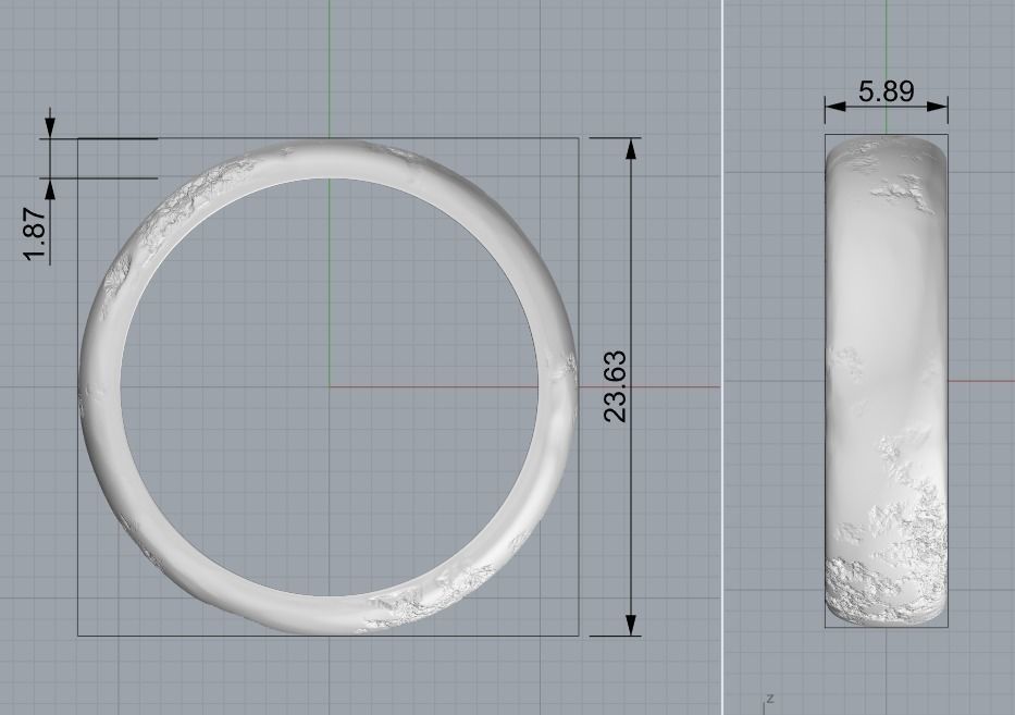 Damage band thin 3D print model_1