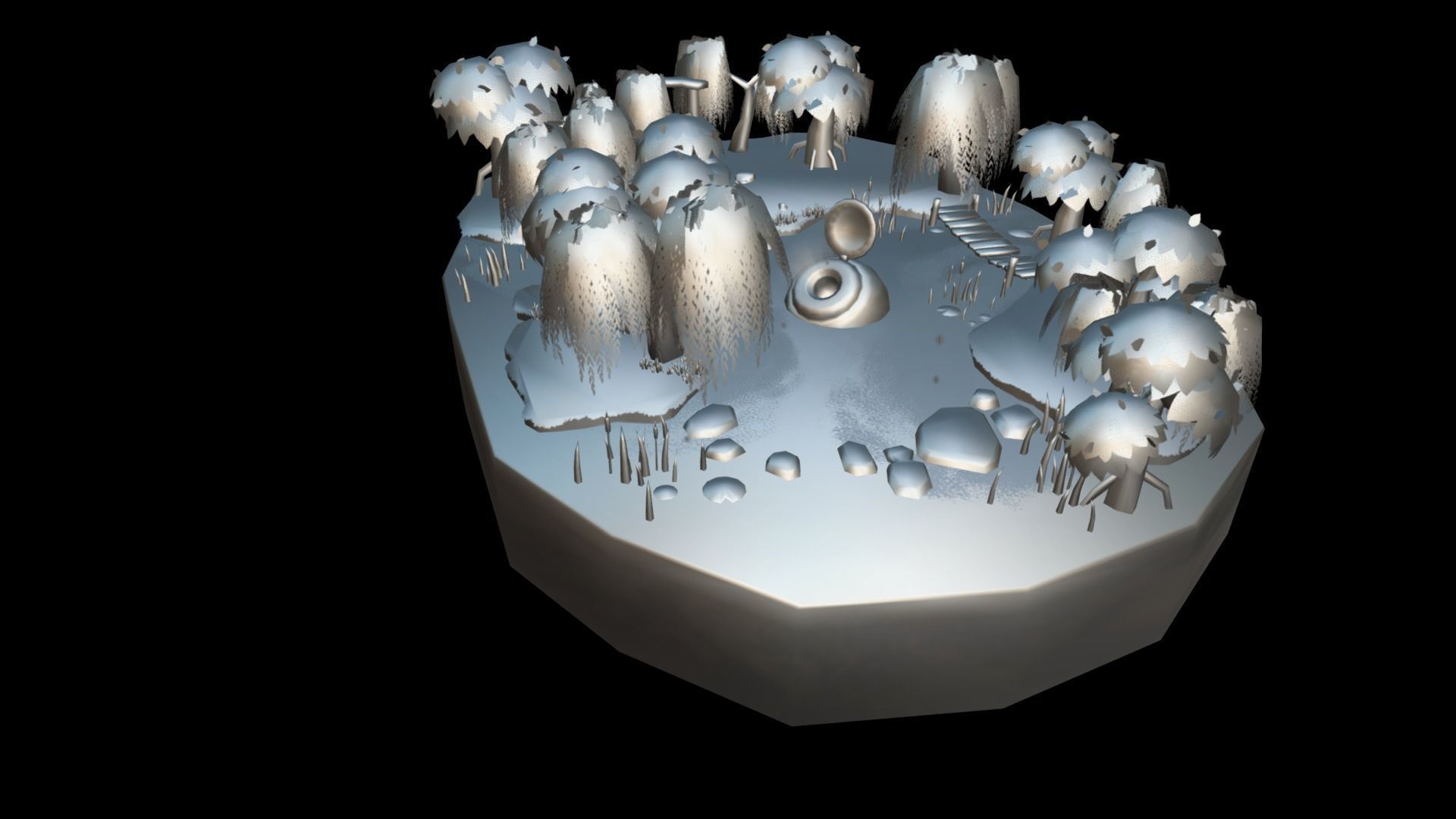 VIASS Swamp Island Low-poly 3D model_10