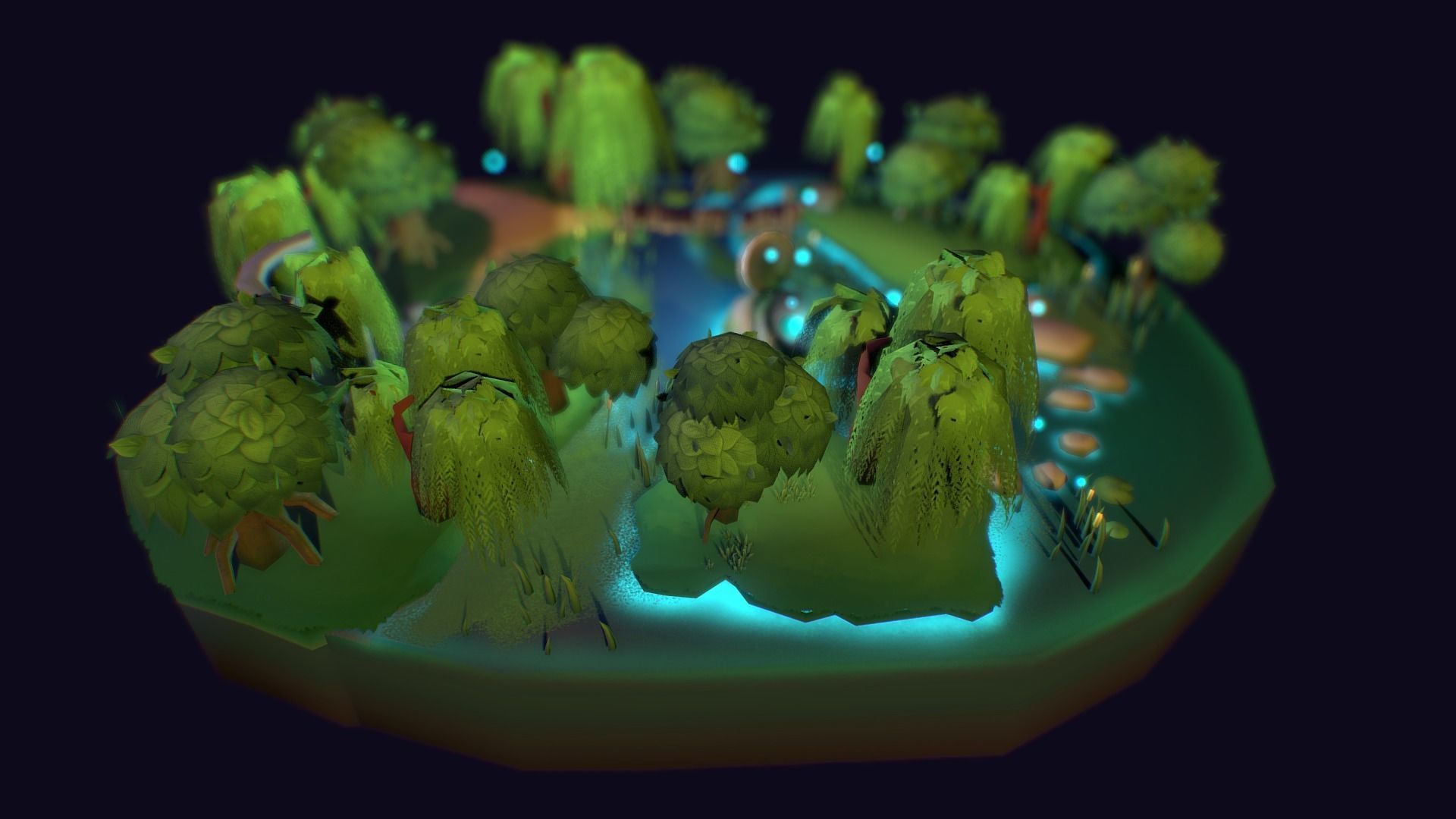 VIASS Swamp Island Low-poly 3D model_4