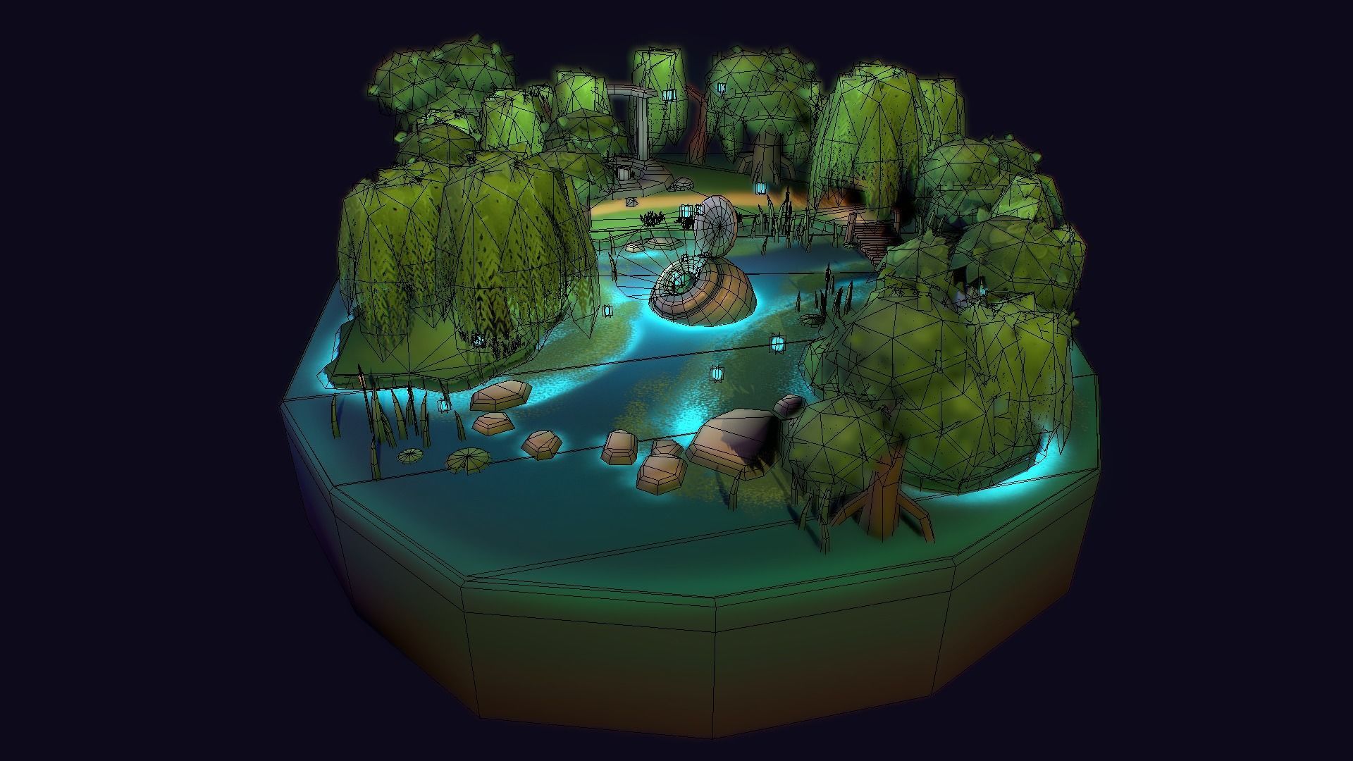 VIASS Swamp Island Low-poly 3D model_5