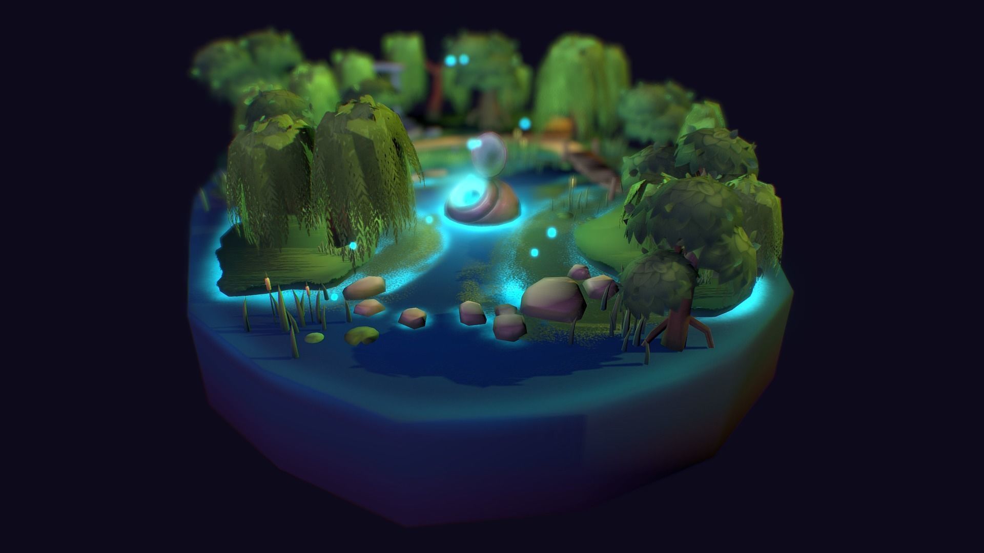 VIASS Swamp Island Low-poly 3D model_11