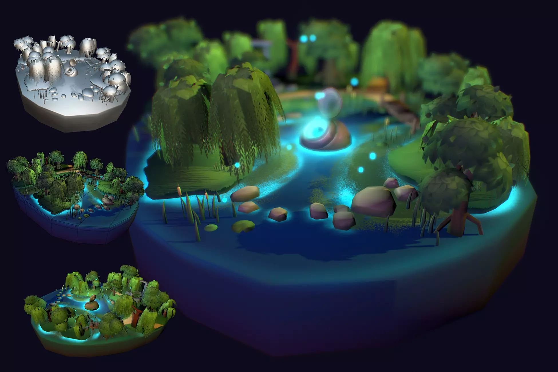 VIASS Swamp Island Low-poly 3D model_0