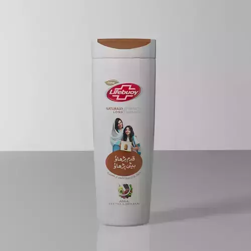 3D shampoo bottle of with two girls