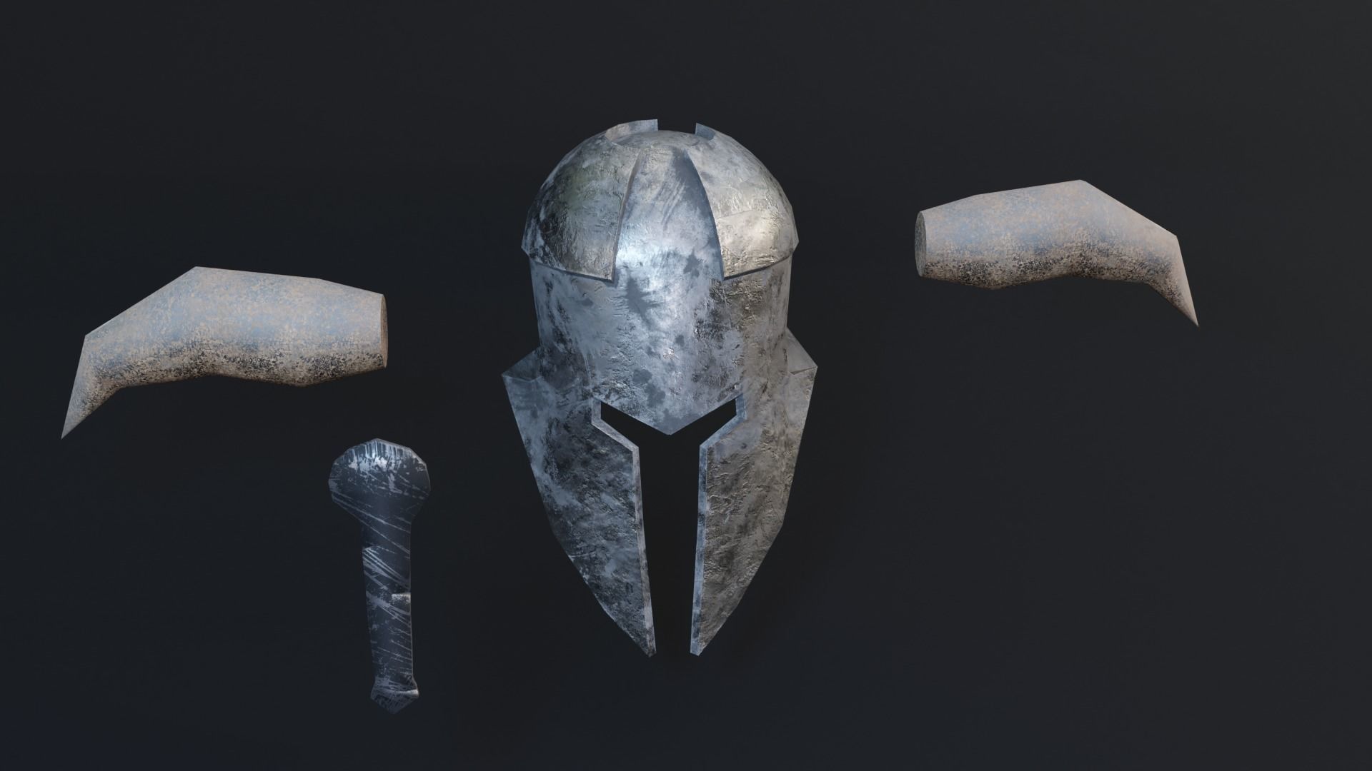 Medieval Warhead - Game Ready Low Poly PBR 3D Model Low-poly 3D model_4