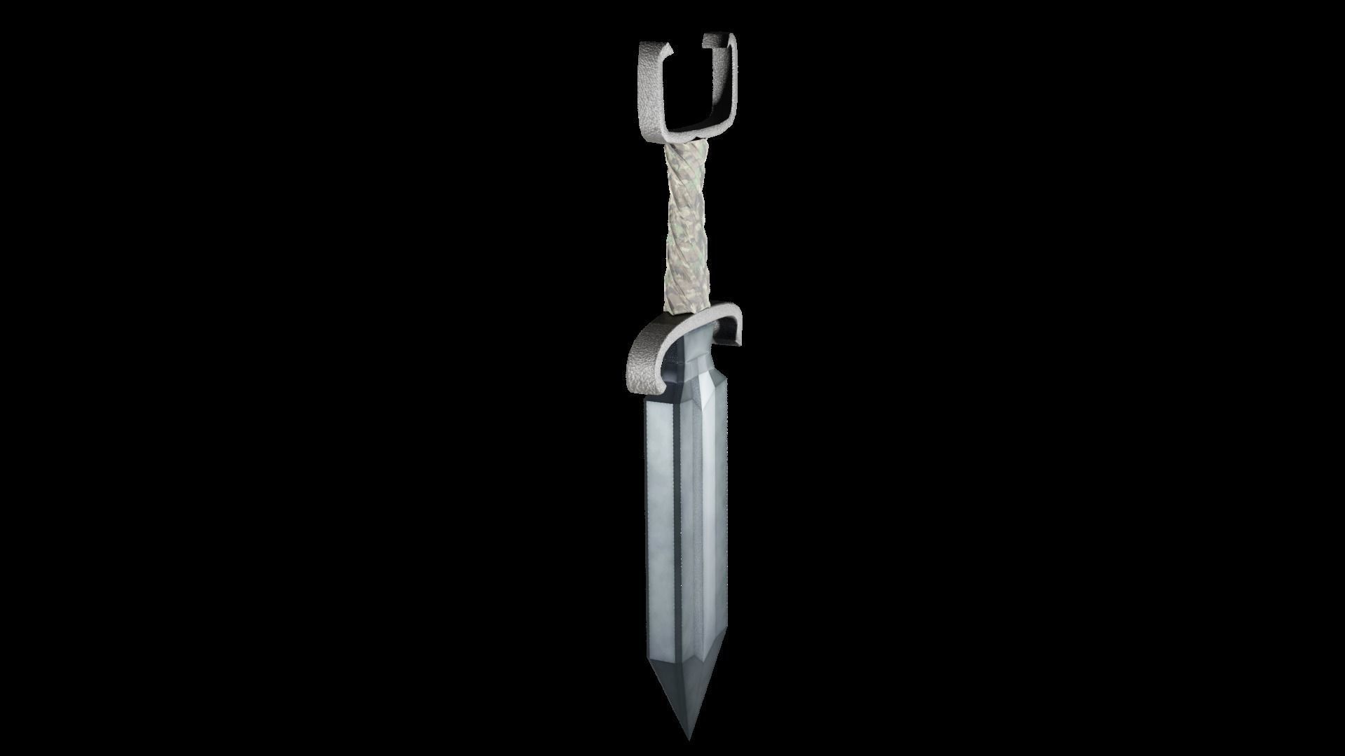 Knife - Game Ready - Low Poly PBR 3d Model Low-poly 3D model_1