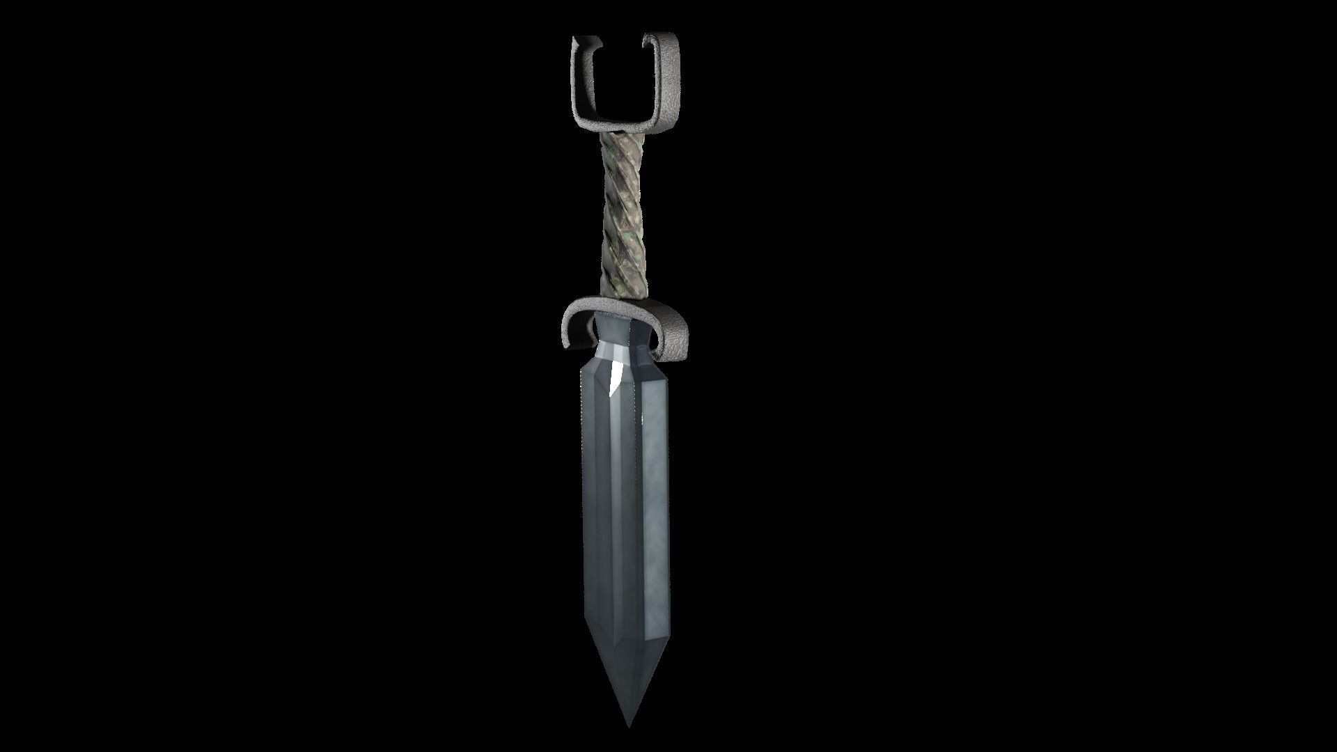 Knife - Game Ready - Low Poly PBR 3d Model Low-poly 3D model_2