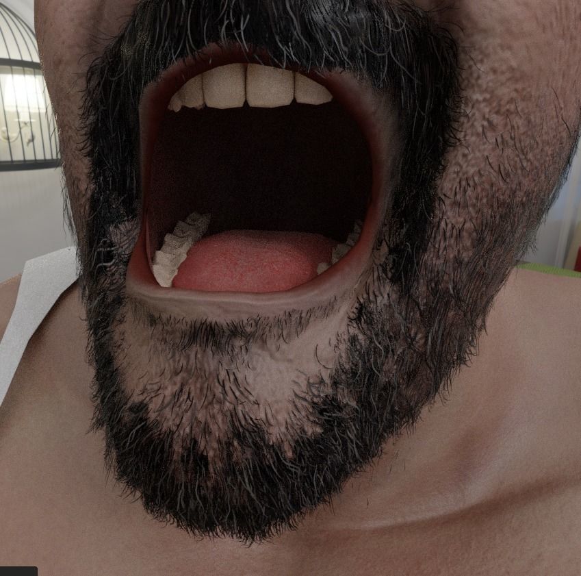 Man in Lungi 3D model_13