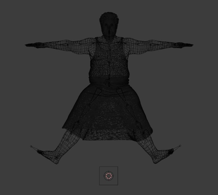 Man in Lungi 3D model_8