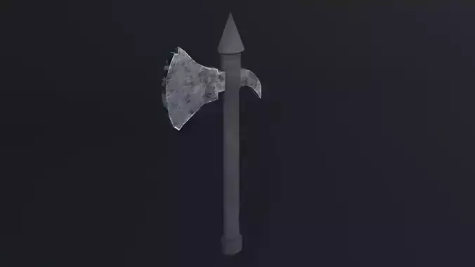 Ax Game ready Low Poly PBR 3D Model Low-poly 3D model