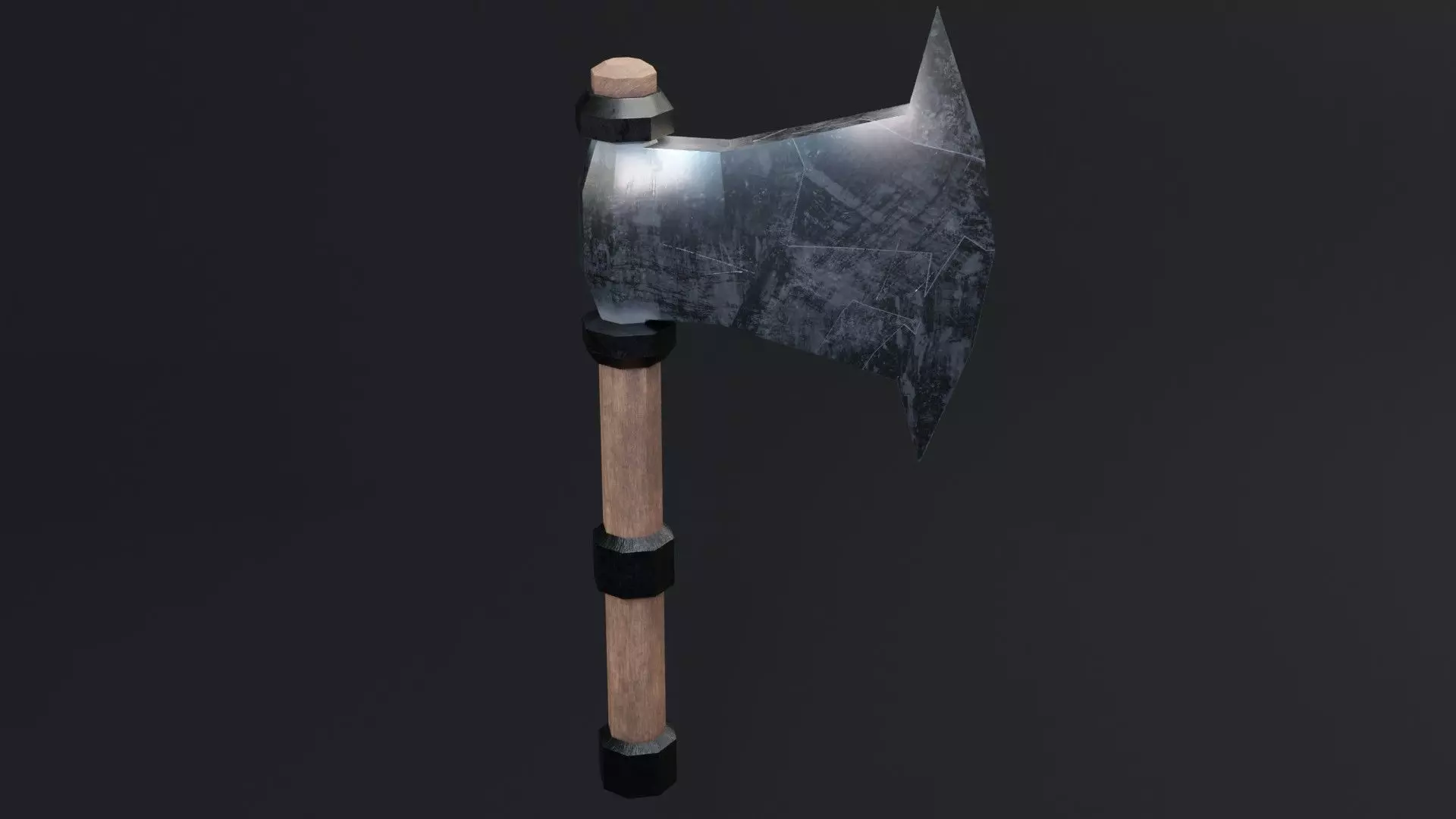 Wiking AX Game Ready - Low Poly 3d Model Low-poly 3D model_0