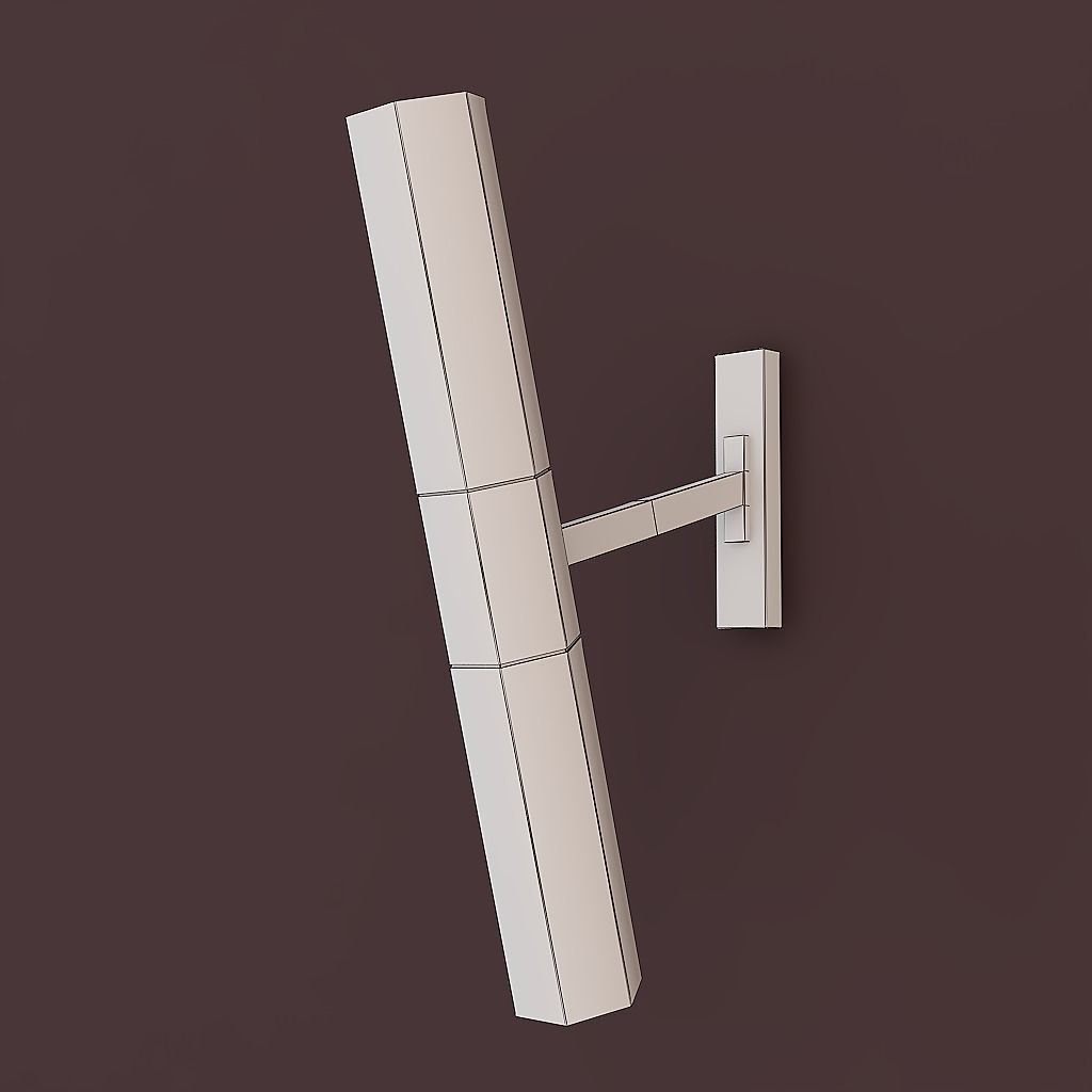 LUXURY w modern wall lamp with glass tube 3D model_1