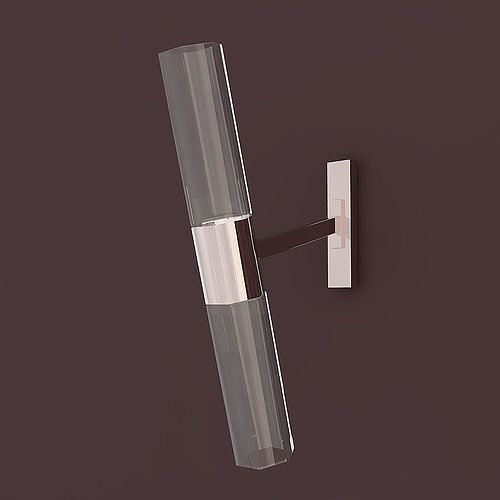 LUXURY w modern wall lamp with glass tube 3D model