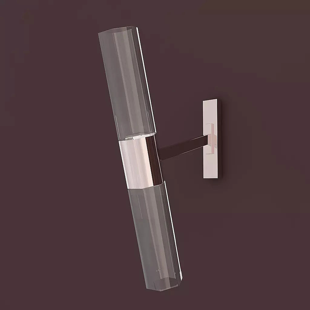 LUXURY w modern wall lamp with glass tube 3D model_0