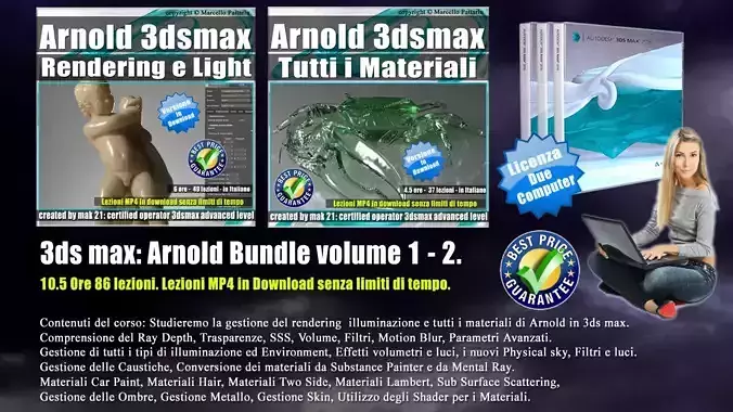 Arnold in 3ds max Bundle Volume 1 e 2 Tutorial MP4 new 3D Model Collection