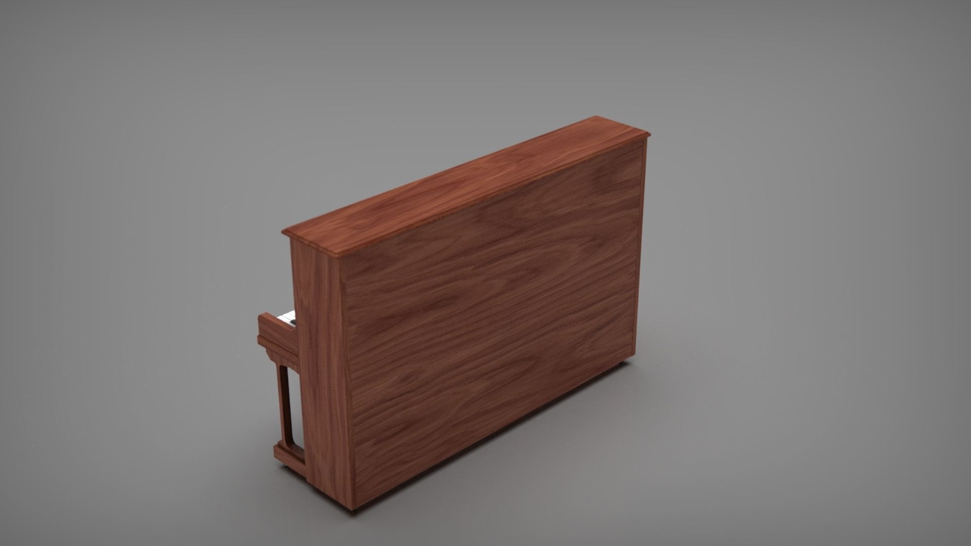 Upright Piano Low-poly 3D model_17