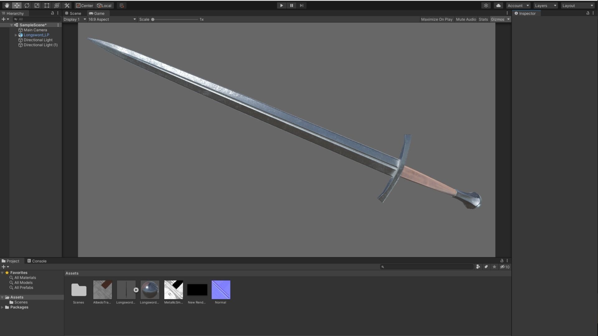 The Medieval Longsword LOW POLY Low-poly 3D model_5