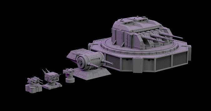 SCI-FI LASER GUNS 3D model