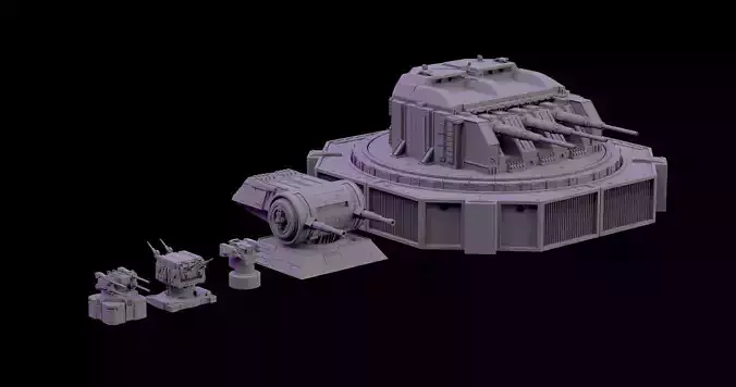 SCI-FI LASER GUNS 3D model