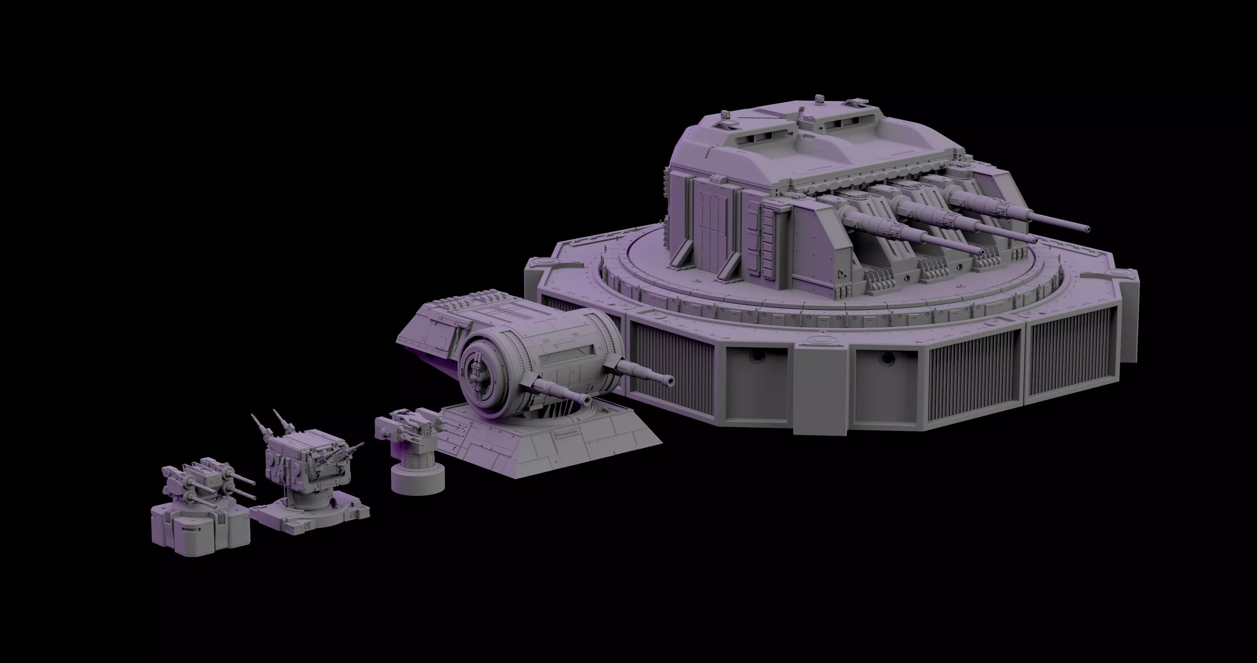 SCI-FI LASER GUNS 3D model_0