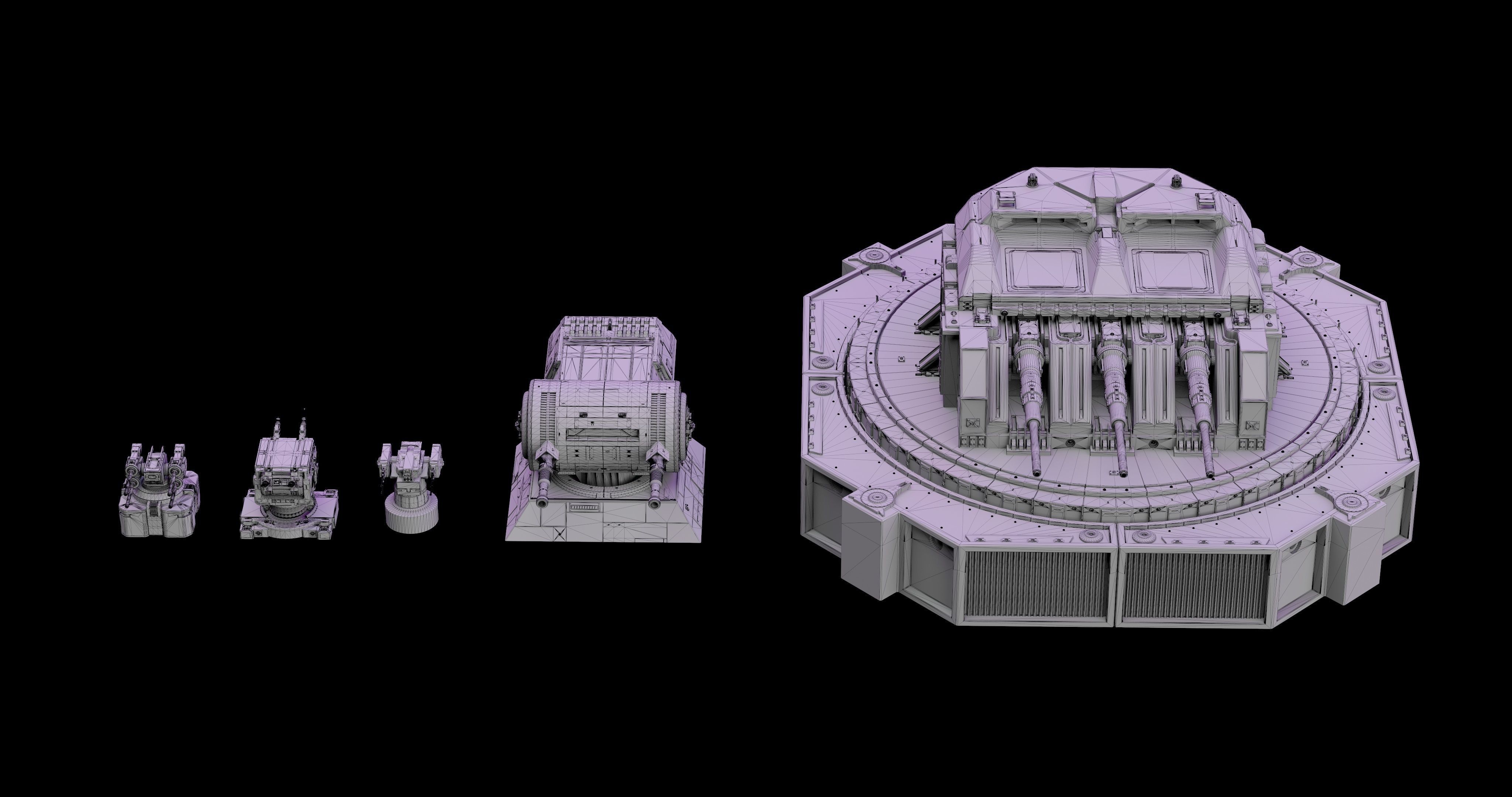 SCI-FI LASER GUNS 3D model_3