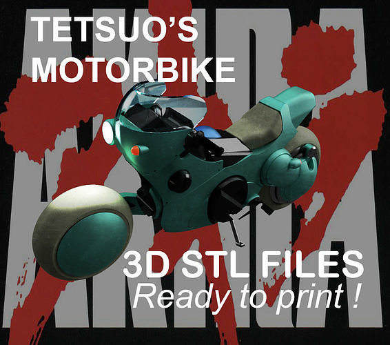 Tetsuo s Motorbike from the movie AKIRA 3D print model