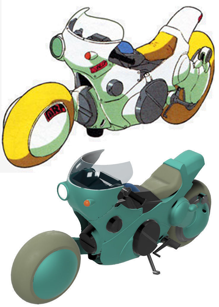 Tetsuo s Motorbike from the movie AKIRA 3D print model_2