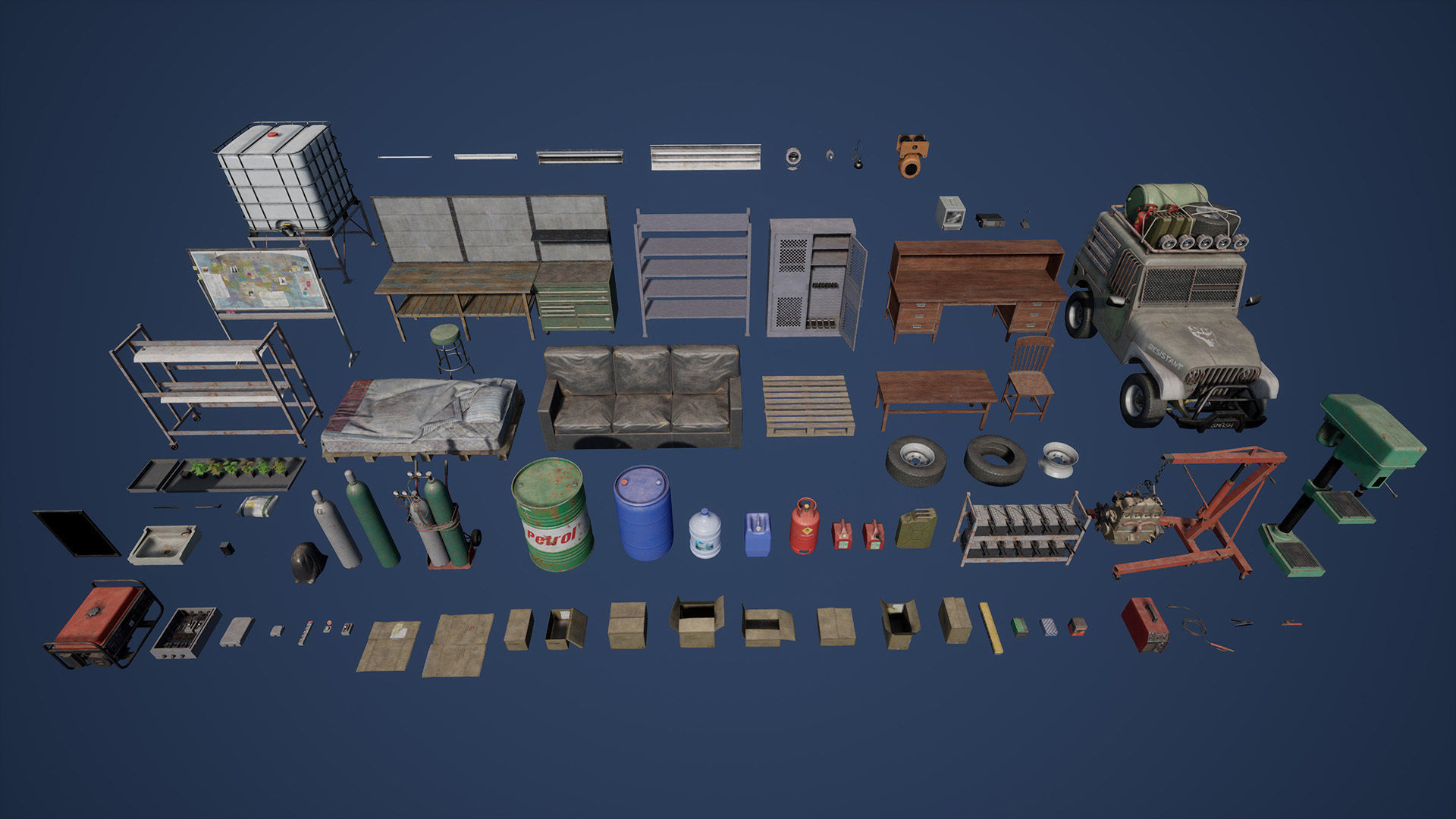 Safe House Low-poly 3D model_13