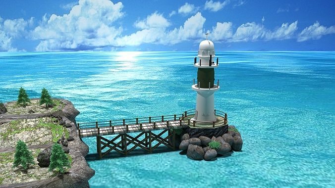 LIGHT HOUSE  Low-poly 3D model
