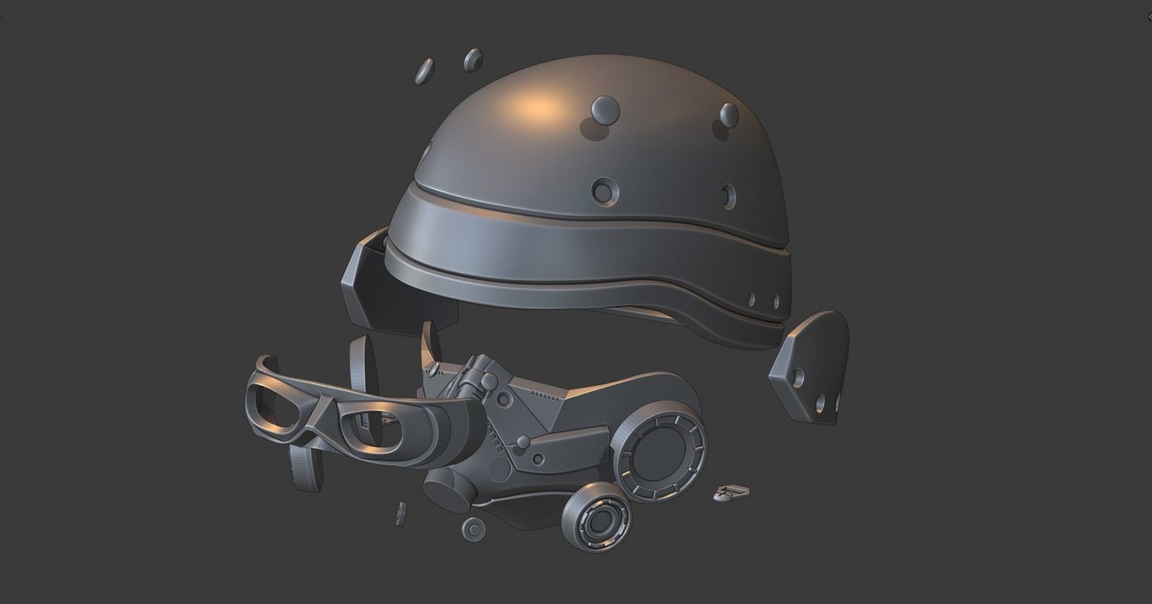 Killzone 3 Helghast Helmet 3D print model_6