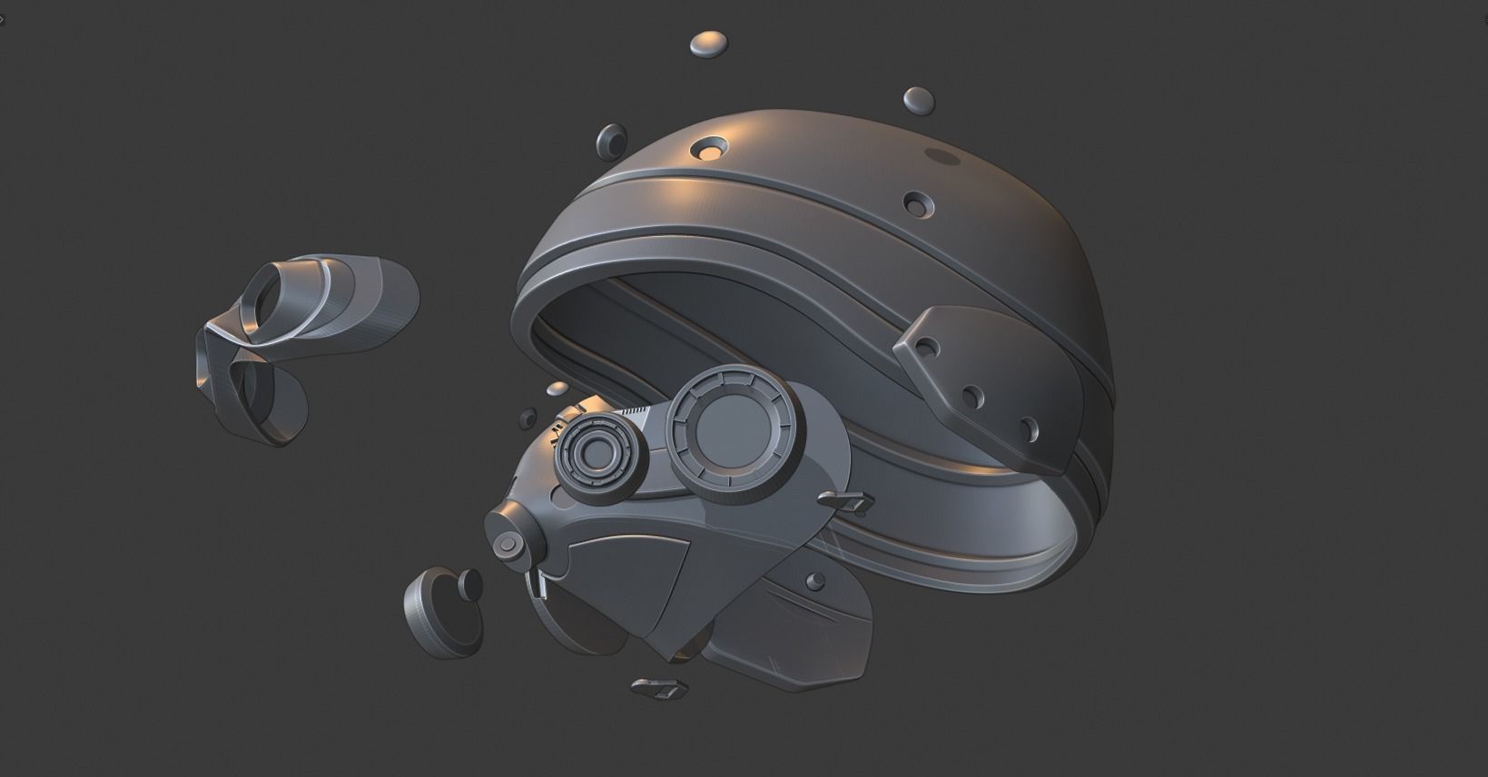 Killzone 3 Helghast Helmet 3D print model_7