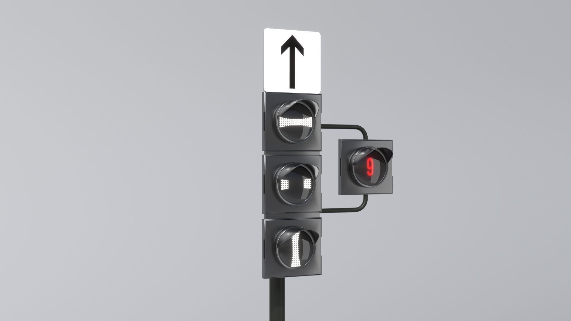 Polish Tram Traffic Lights 3D models PL Low-poly 3D model_6