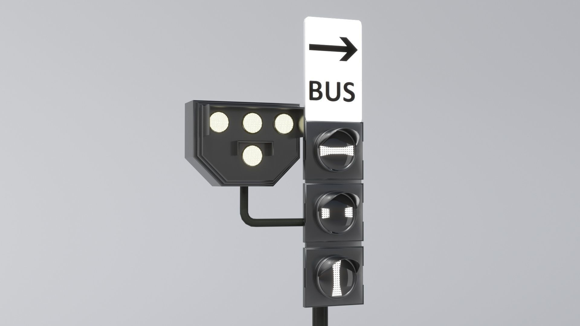 Polish Tram Traffic Lights 3D models PL Low-poly 3D model_4