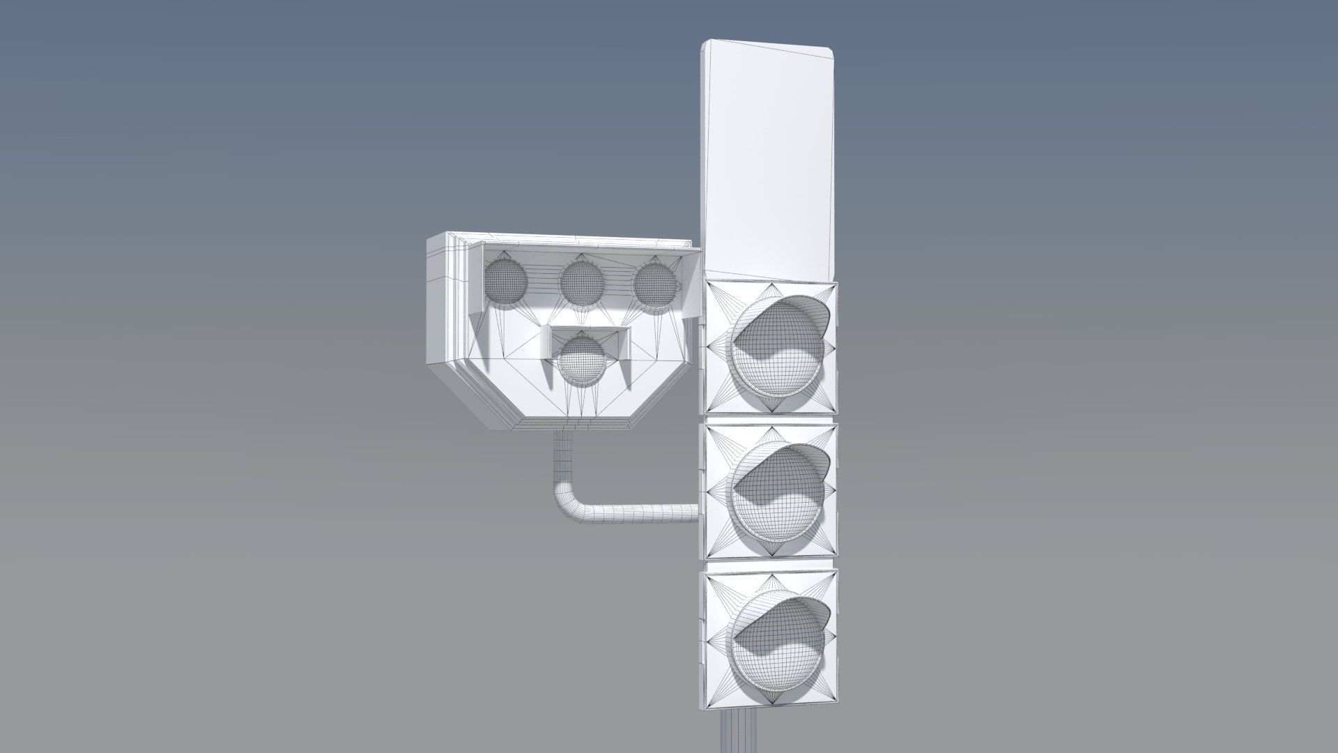 Polish Tram Traffic Lights 3D models PL Low-poly 3D model_5