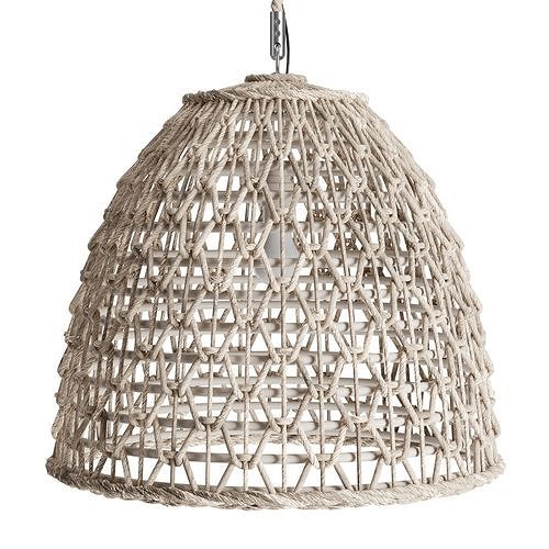 Open Weave Rattan Dome Pendant 3D model