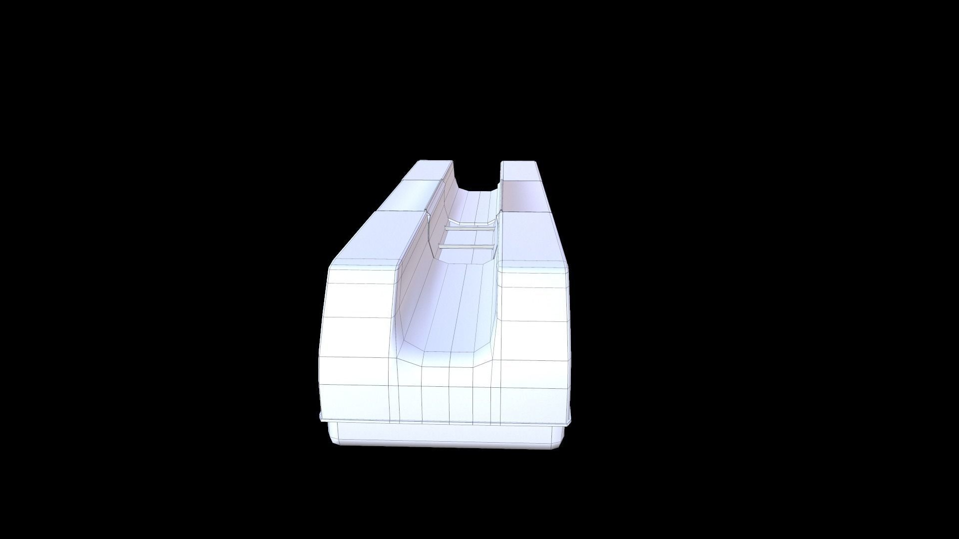 Duster box with handle Low-poly 3D model_6