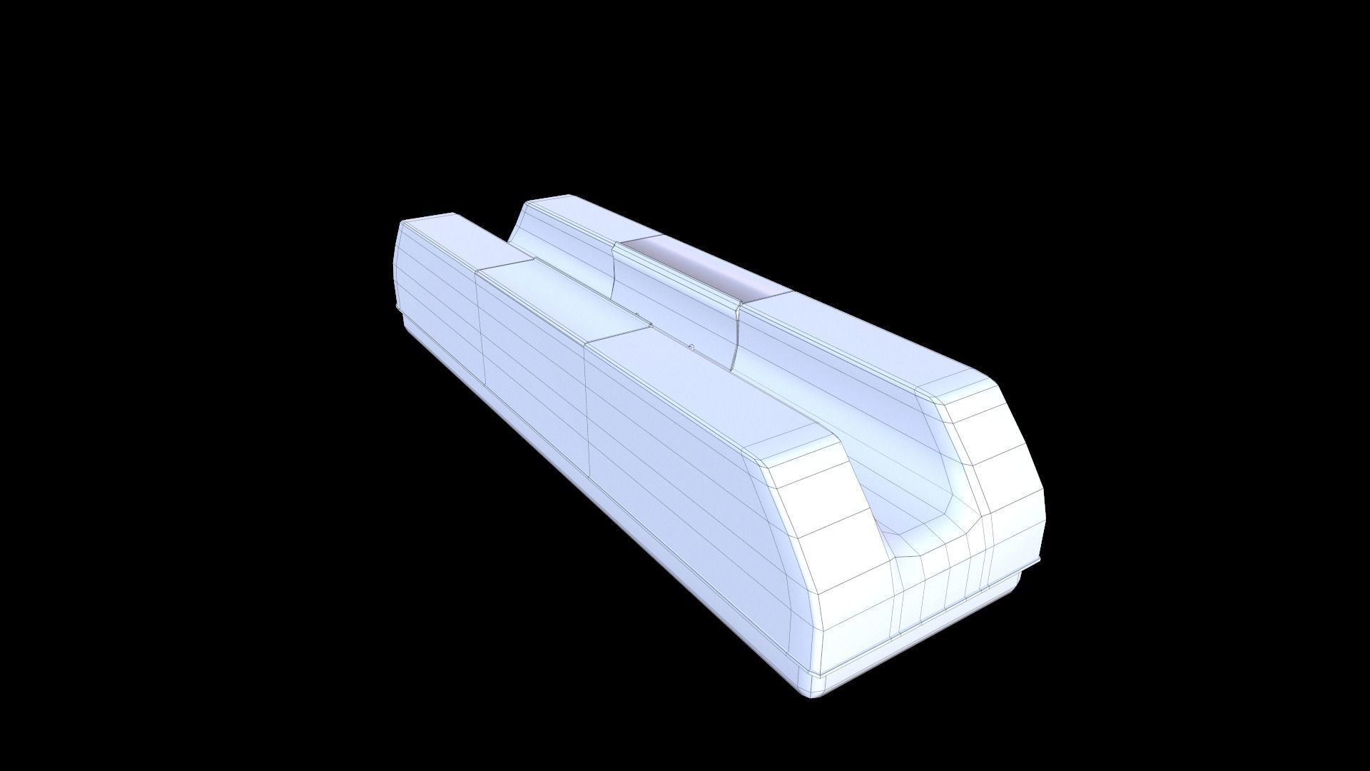 Duster box with handle Low-poly 3D model_5