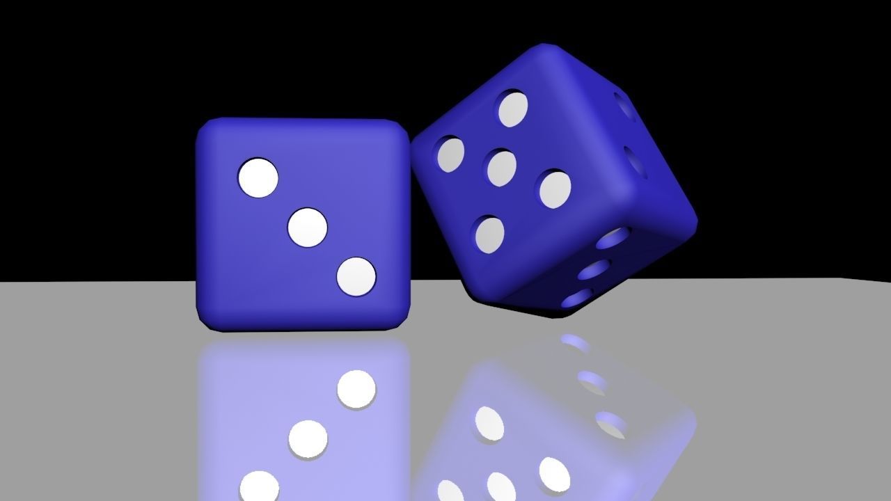Dice using Boolean 3D model_1
