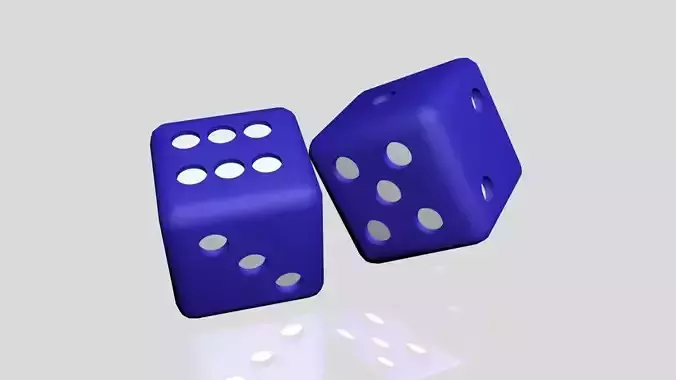 Dice using Boolean 3D model