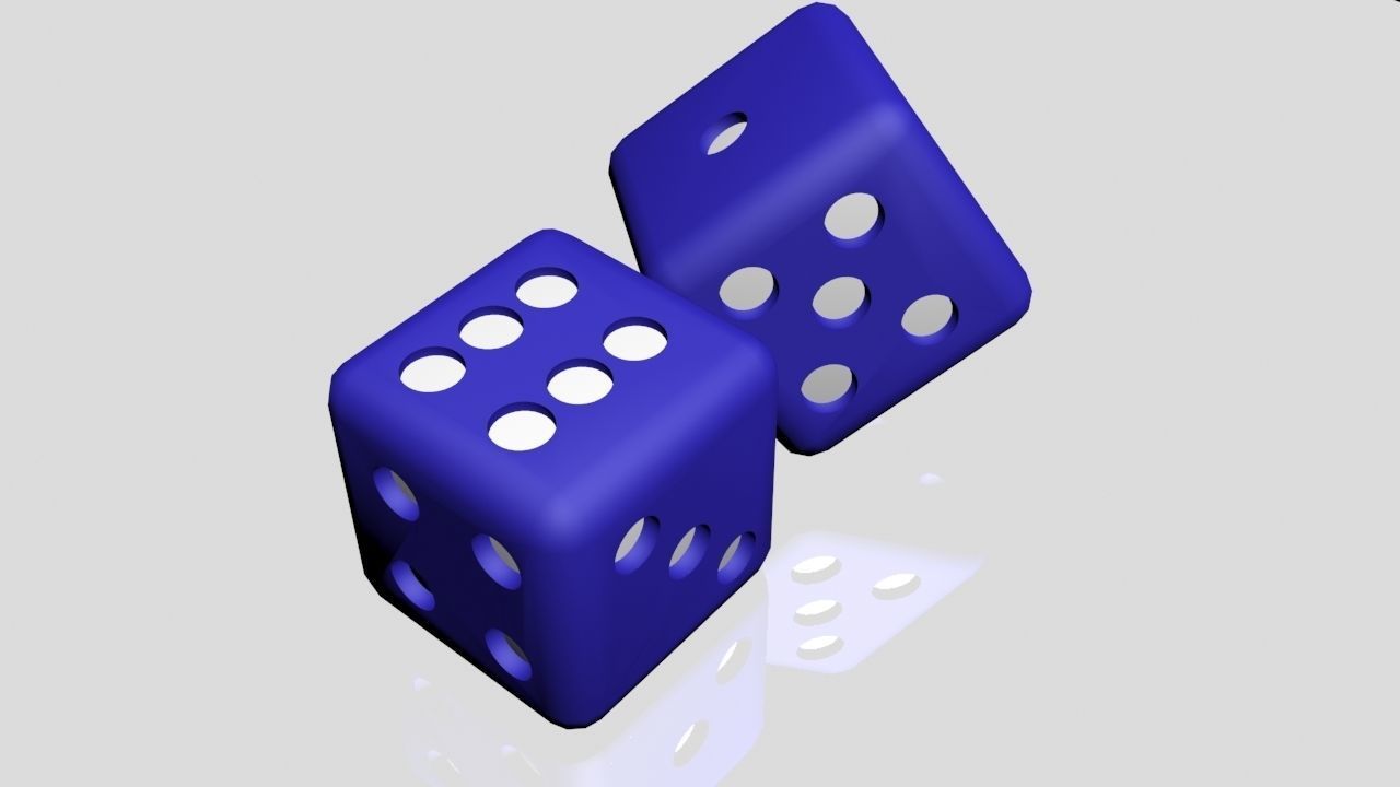 Dice using Boolean 3D model_2